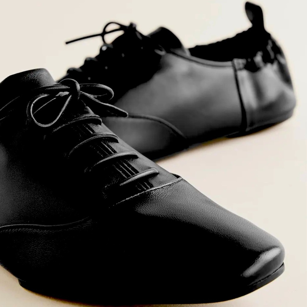 Reformation Marie Lace-up Oxford Black - Size 8.5